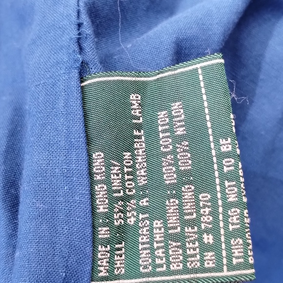 Field & Stream Vintage Linen/Cotton Lamb Leather Zip/Button Jacket - Picture 9 of 16